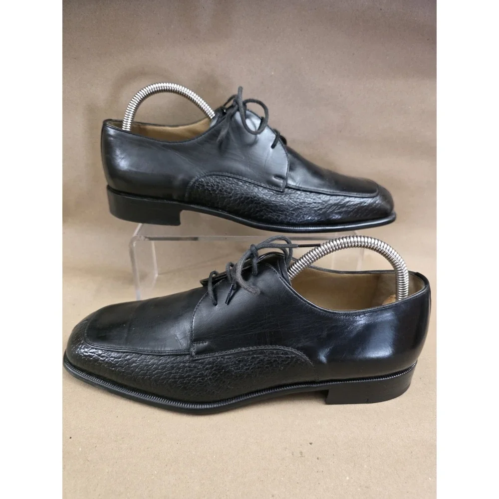 Moreschi ITALY (Sz 9) Lace Up Black Leather Oxfords Dress Shoes Mens
